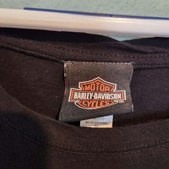 Harley Davidson Las Vegas Top Women Medium Long Sleeve T-shirt Sparkle Logo Dice - Picture 6 of 7